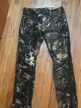 Camo Print Skinny Jeans - Green, Brown, Black